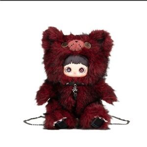 MayMei Rebel Doll Series 13” Plush Backpack-  Rage - Red Bear NIB